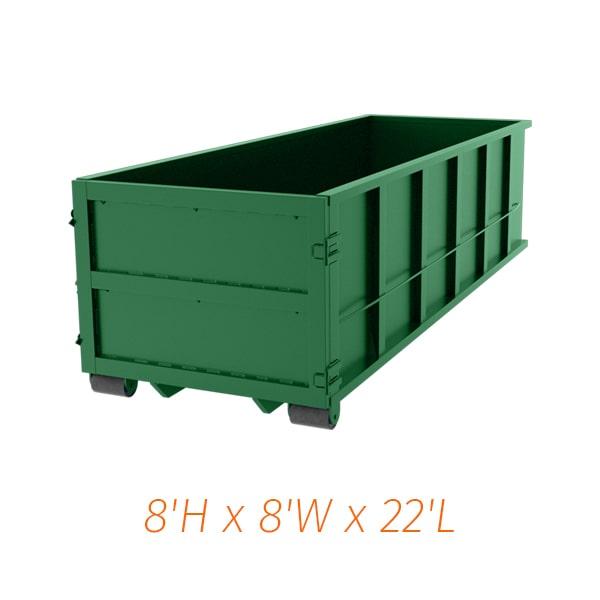 a forty yard dumpster is typically the best option for large construction or demolition projects, or large-scale cleanouts